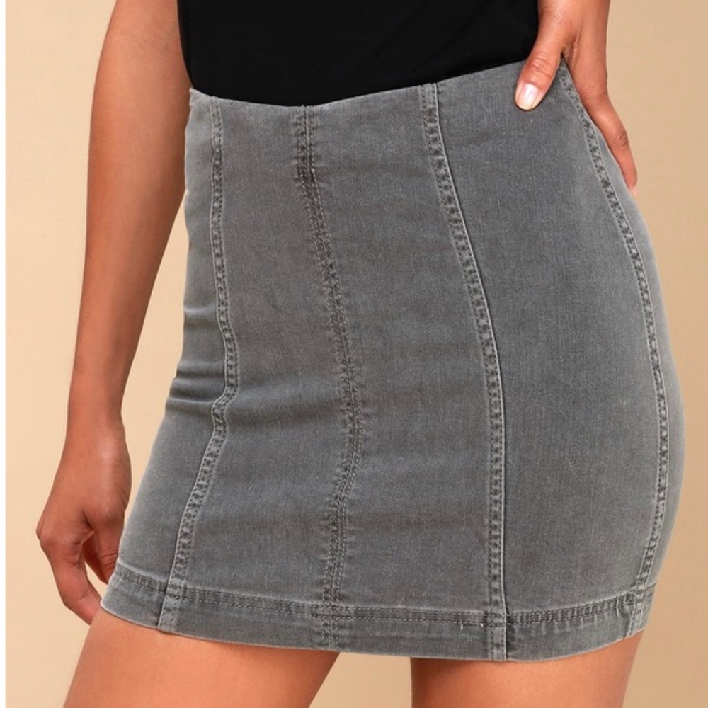 Free People gray mini skirt size 6
